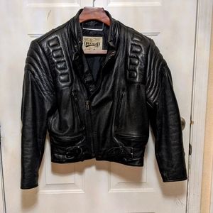 Men's motorcycle jacket. Leather, size medium.